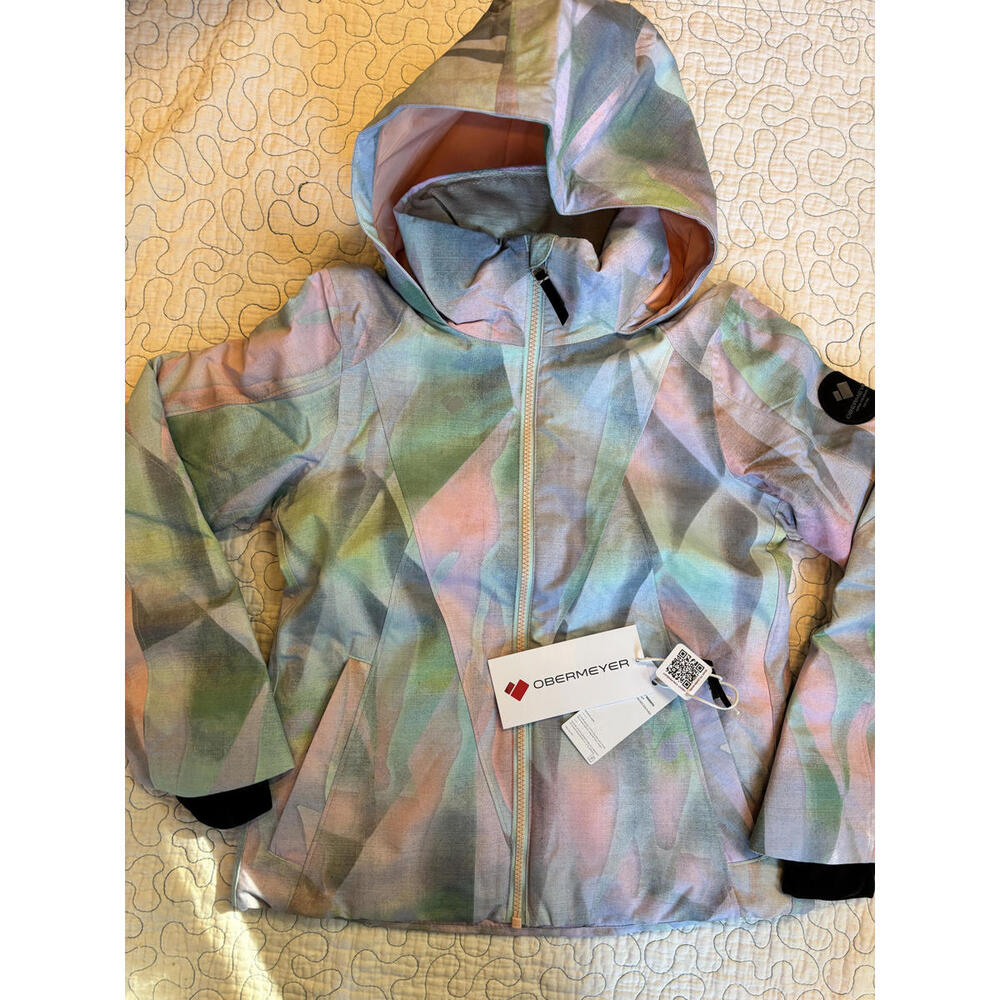 Obermeyer Girls Rylee Jacket Size Small (8) Multicolor Pattern Ski/Snow